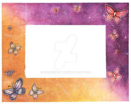 Purple/Gold Butterfly Border