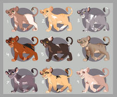 Piebald / Patches lion cub adopt sheet 3/9