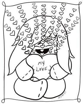 Layla love coloring page