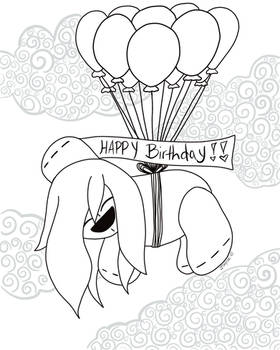 Happy Birthday coloring page