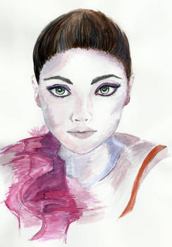 watercolor face 2