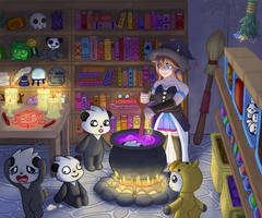 Witch Sam and Pandas