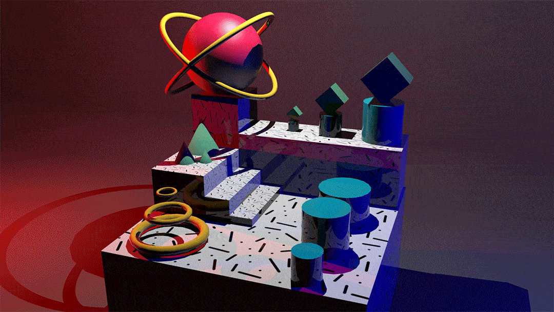 Memphis Design Animation Memphis design 3D animation by kyubikofang on DeviantArt