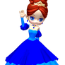 Princess in Blue Poser PNG Clipart (3)