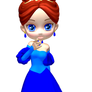 Princess in Blue Poser PNG Clipart (10)