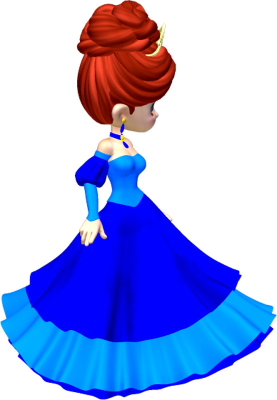 Princess in Blue Poser PNG Clipart (16)