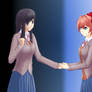 Sayori invites Hanako