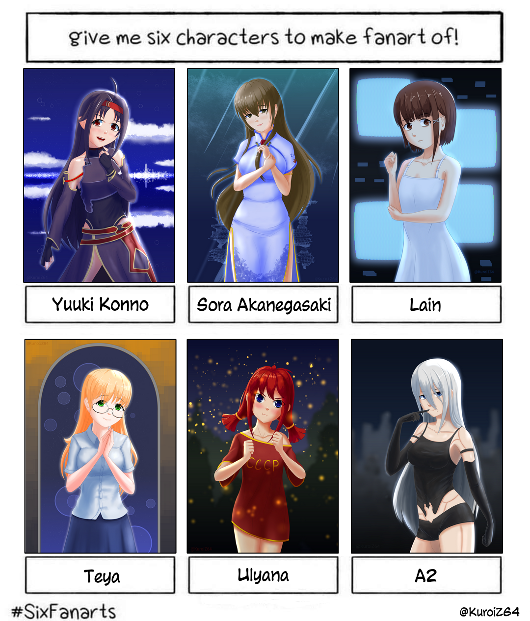 SixFanarts Summary.