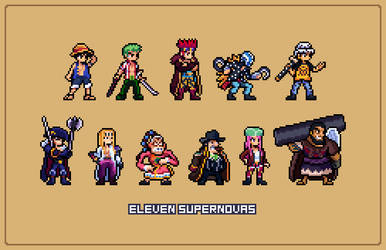 OP Sprite Set: The Eleven Supernovas by zyphpixels