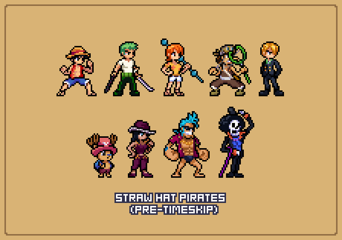 OP Sprite Set: Straw Hat Pirates (Pre-Timeskip) by OP Sprite Set: Straw Hat Pirates (Pre-Timeskip) by