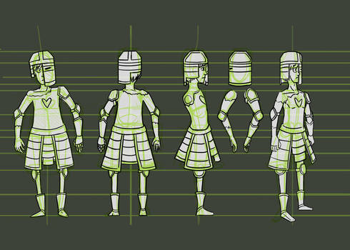 Knight Model Sheet 2/3