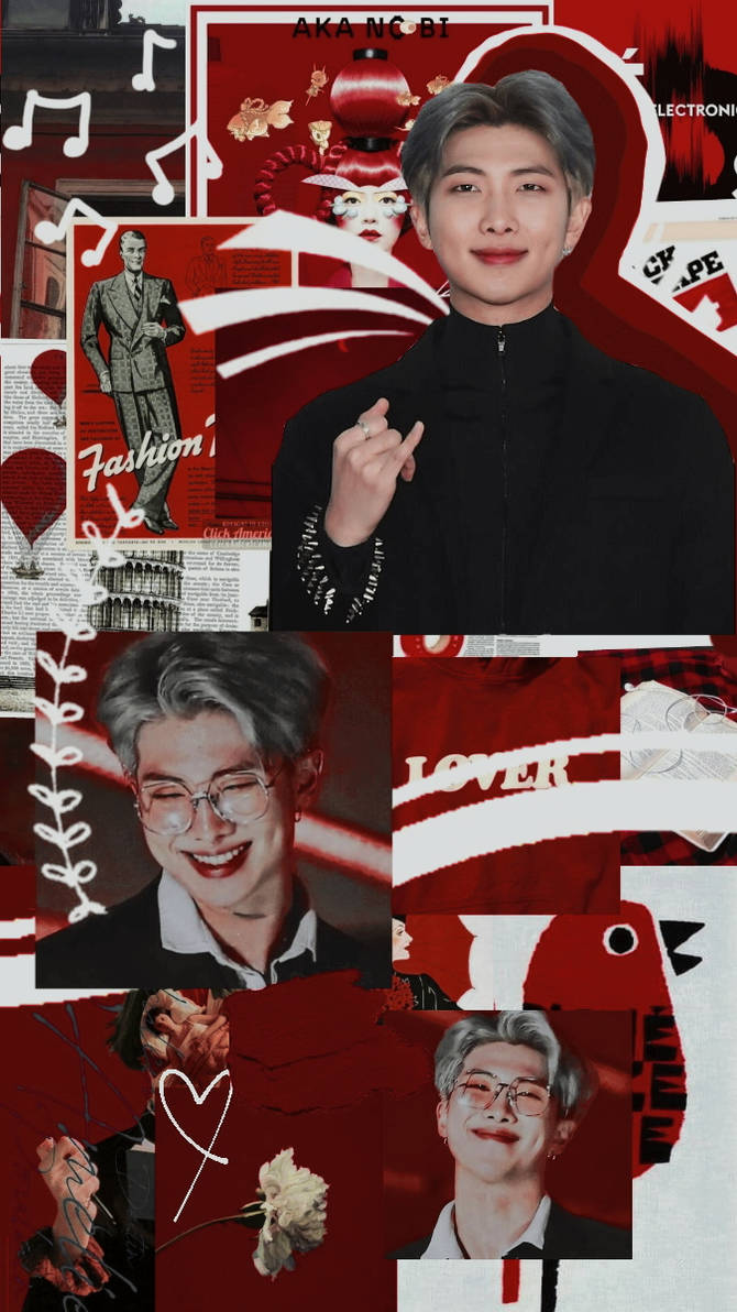 Wallpaper Bts Rm Red Aesthetic Wallpaper By Jcydric On Deviantart