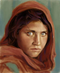 Afghan Girl (Practice Painting)