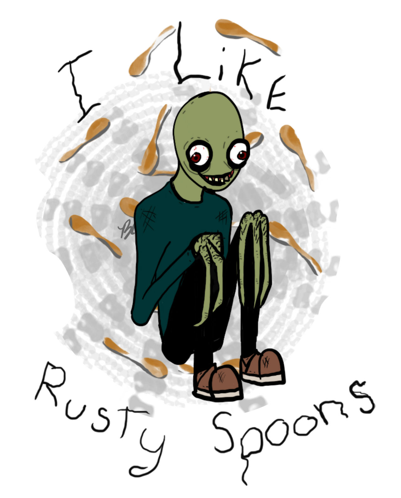 Rustry Spoons Salad Fingers, I like rusty spoons by BriefPersonTragedy on DeviantArt