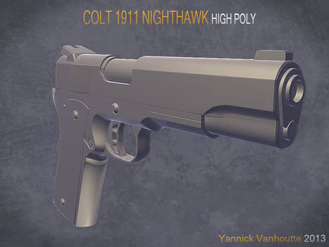 Colt 1911 Nighthawk High Poly