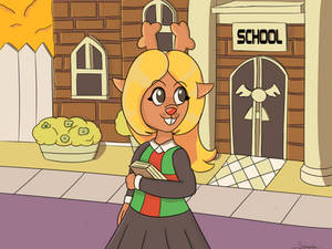 Noelle Walking Home From School