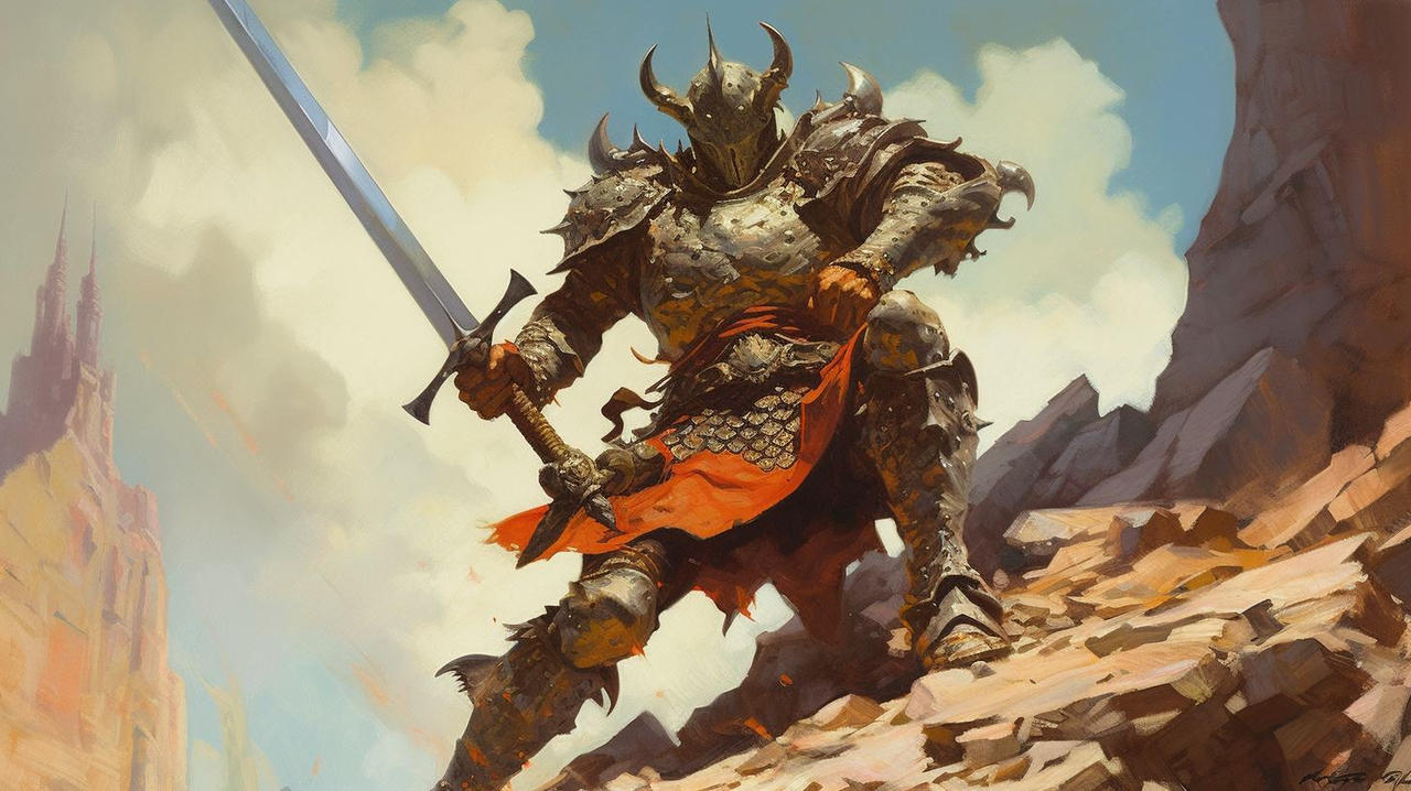 Frank Frazetta Style Knight 2 By AdvanceRun On DeviantArt frank-frazetta-style-knight-2-by-advancerun-on-deviantart