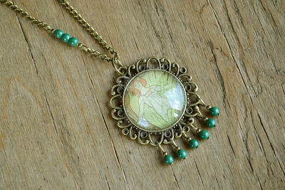 Necklace Green Fairy Mucha