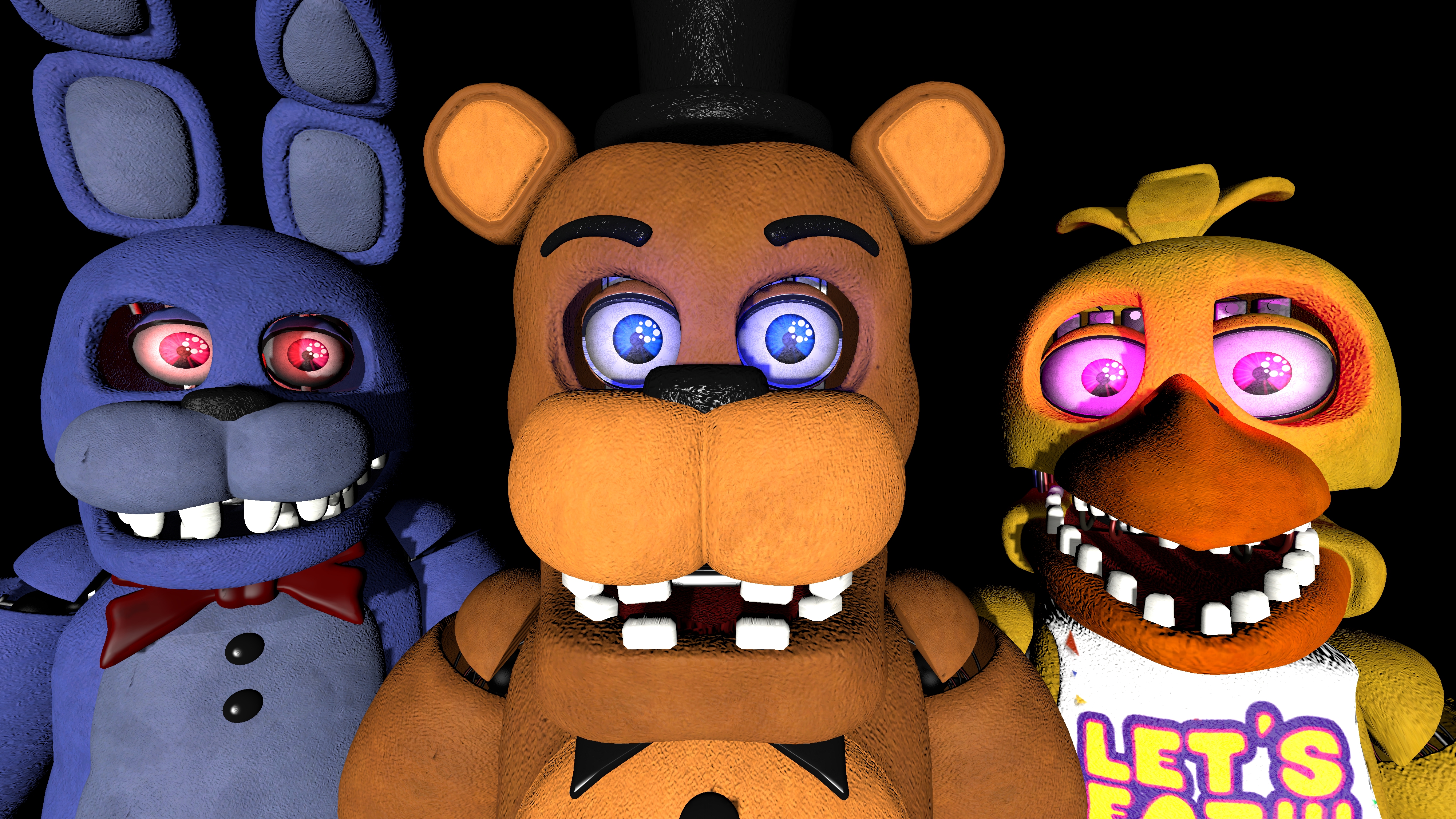 Unwithered Animatronics in Five Nights at Freddy's 1, five nights at  freddy's 1