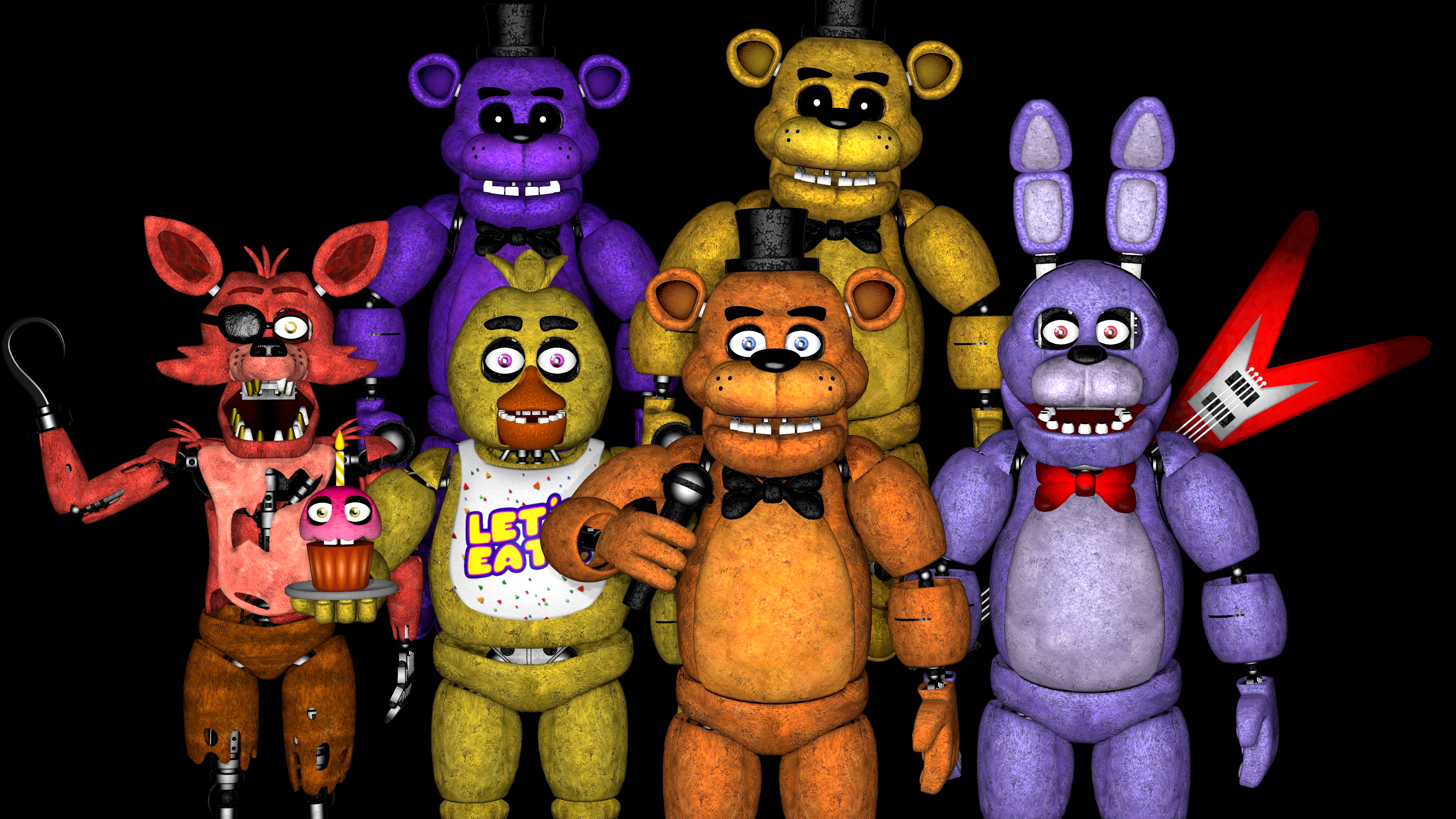 FNAF Animatronics 1-2 by AchileisYTB.deviantart.com on @DeviantArt