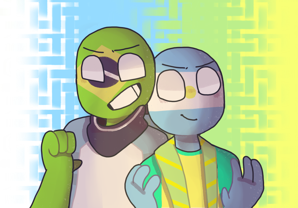 Brasil x Argentina CountryHumans - Desenho de friskundermix2 - Gartic