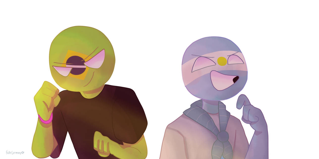 Brazil and Argentinia hanging out :) : r/CountryHumans