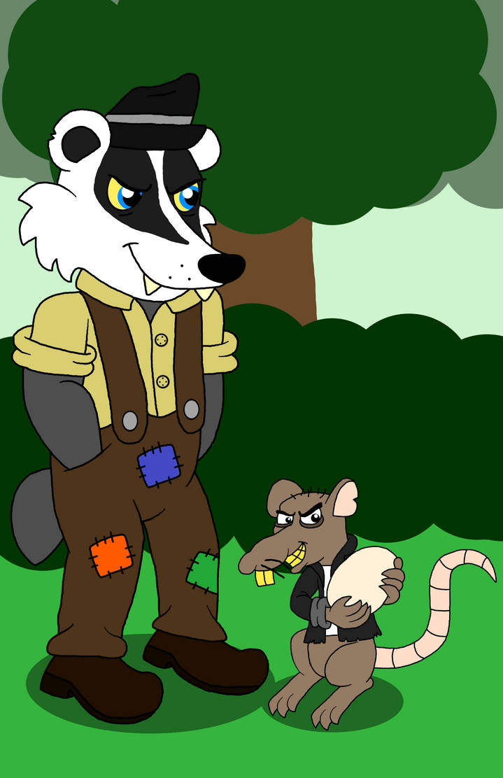 Alfred J Kwak OC's~ Brian Badger and Rascal Rat by Pandalove93