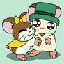 Hamtaro ~ Older Cappy and Penelope