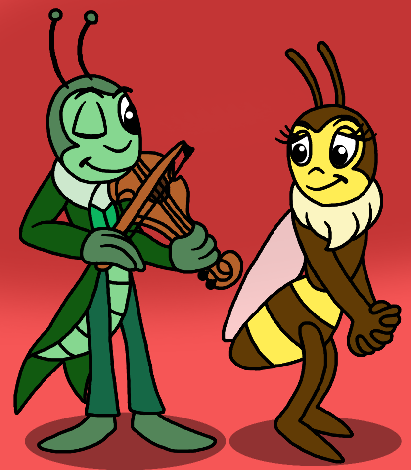 Grasshopper and Honey Bee by Pandalove93 on DeviantArt Grasshopper and Honey Bee by Pandalove93 on DeviantArt