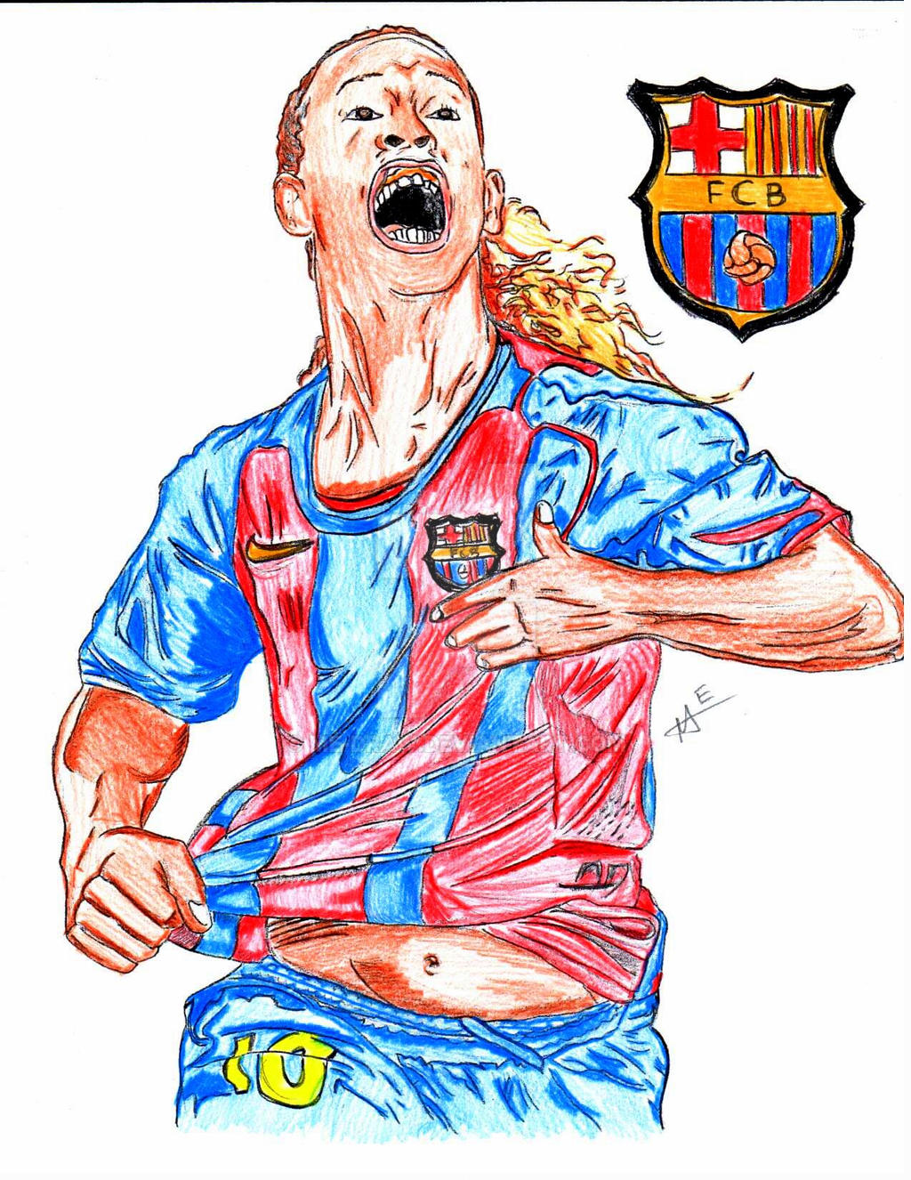 Ronaldinho by MEDRAW on DeviantArt