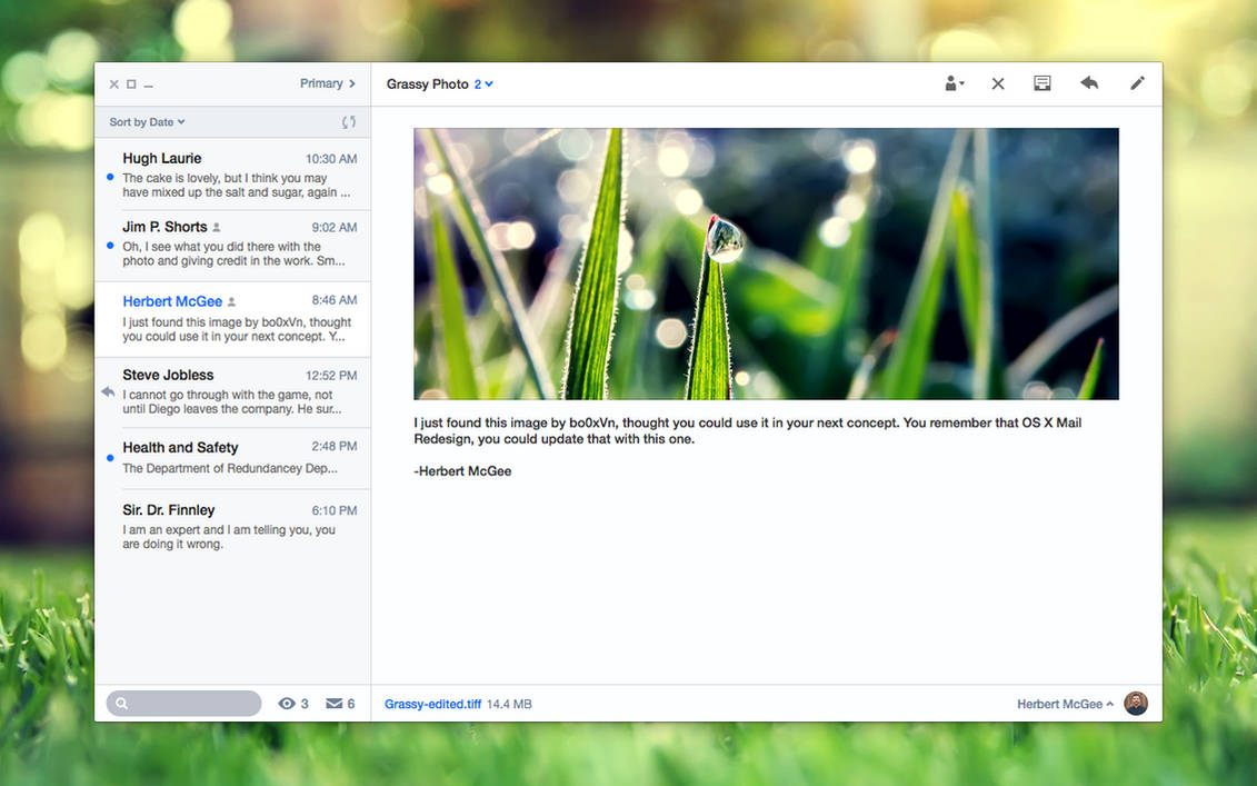 OS X Mail Redesign by r2ds on DeviantArt