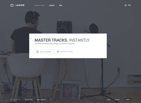Landr Website Concept