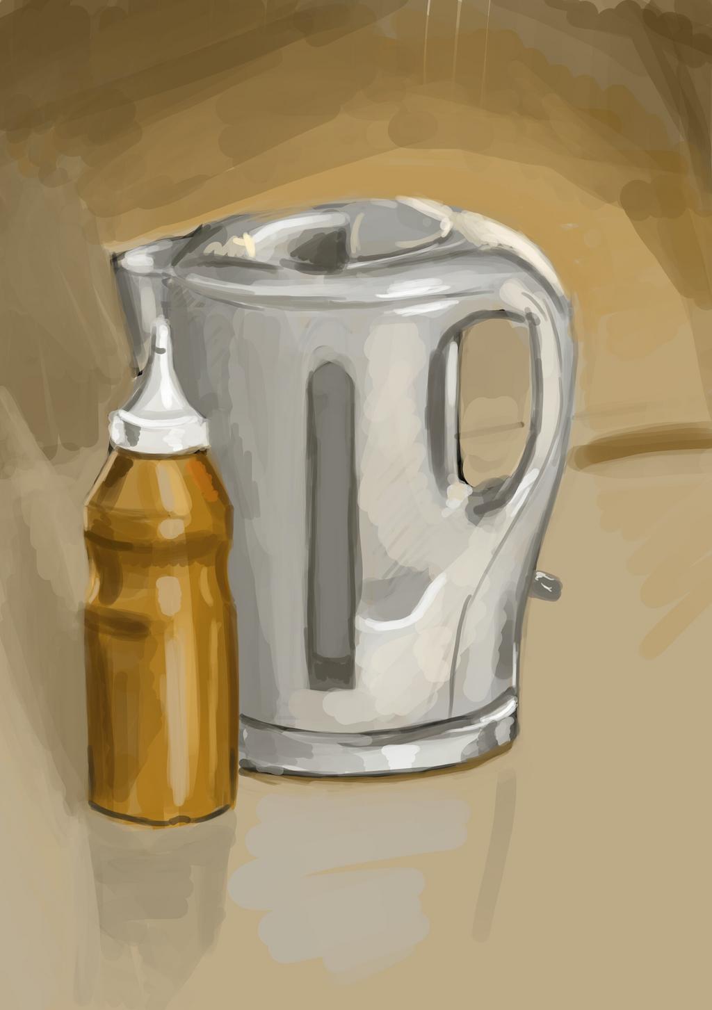 still life - mustard and boiler