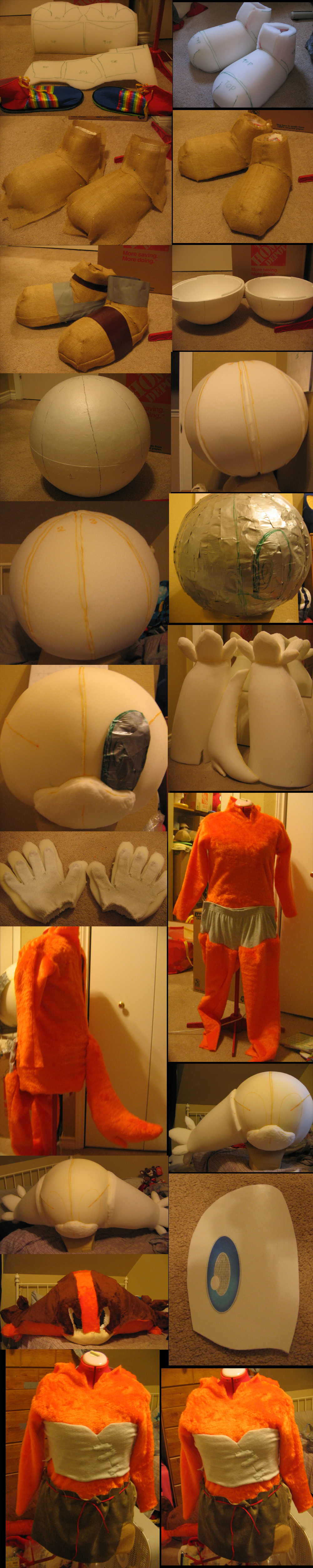 Sticks cosplay progress photos