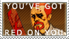 You've Got Red on You stamp