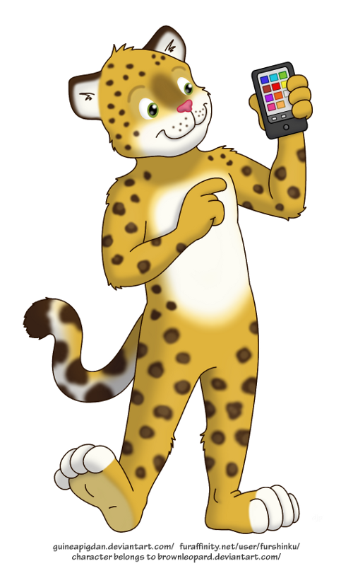 Smartphoning leopard -color-