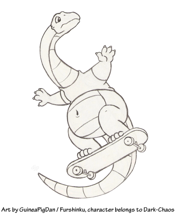 Dino-skateboard