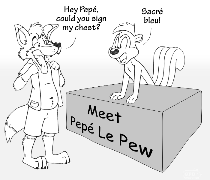 Dirt the coyote meets Pepe Le Pew