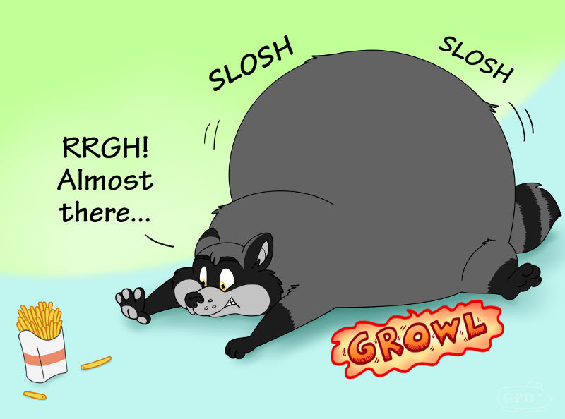 Fat Raccoon Draw No French Fries for Fat Raccoons by GuineaPigDan on DeviantArt