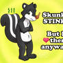 I Heart Skunks Button