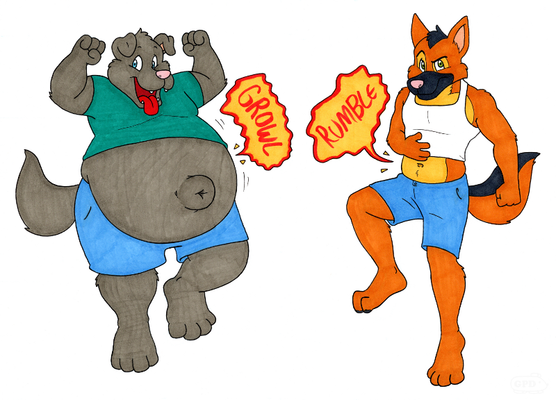 Copic Marker Hungry Dogs