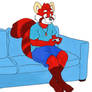 Gamer Red Panda Painted