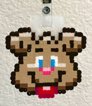 Pepper perler bead badge