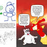 Redrawing Birdy and the tentacled aliens