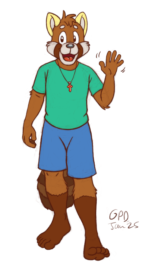 James the iPad doodle red panda