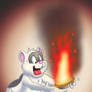 Domino's flaming pie (Twitch art)