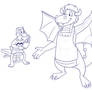 James the Duck and Daisy quick sketch