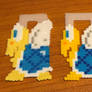 Koopa paratroopa perler bead badges