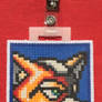 Fox McCloud perler bead badge