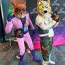Fox McCloud and a kzinti at GalaxyCon'26